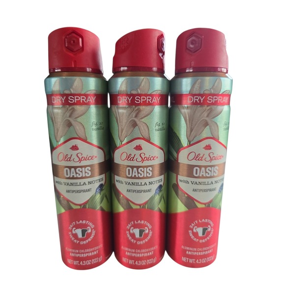 Old Spice Oasis Vanilla Note Invisible Dry Spray Antiperspirant Deodorant 4.3 oz - Picture 1 of 3